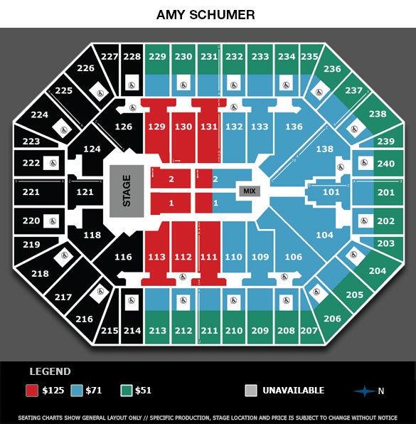 Amy Schumer Seating Chart