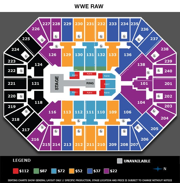 Target Center Seating Chart For Wwe