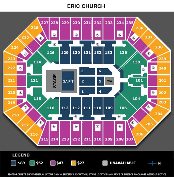 Eric Church Seating Chart