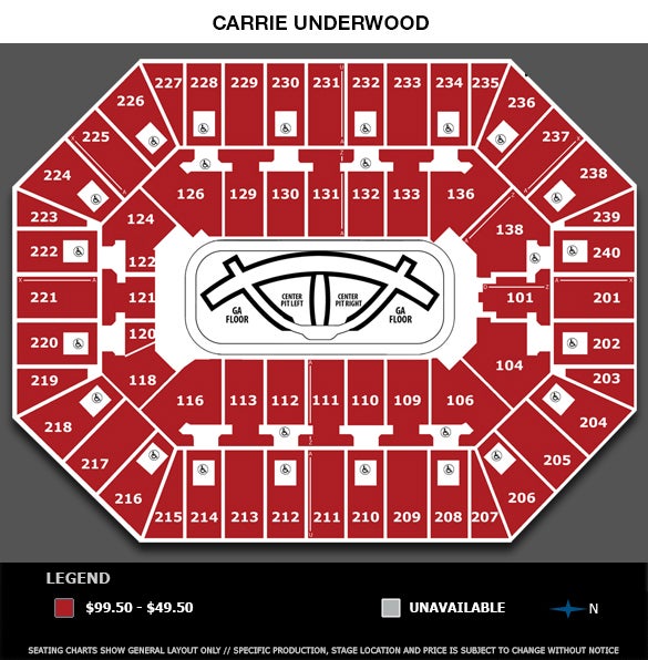 Square Garden Seating Chart Carrie Underwood