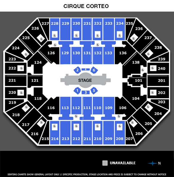 Cirque Du Soleil Corteo Seating Chart