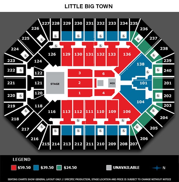 Chesapeake Center Seating Chart