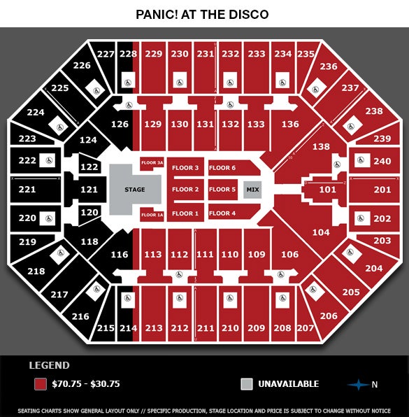 Panic At The Disco Seating Chart