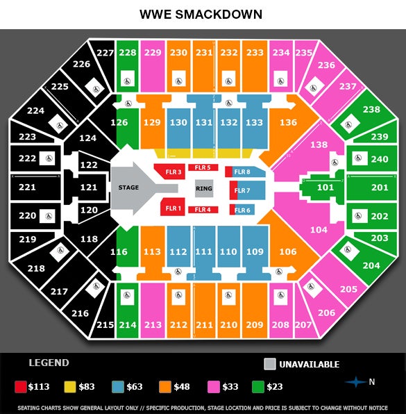 Wwe Smackdown Seating Chart