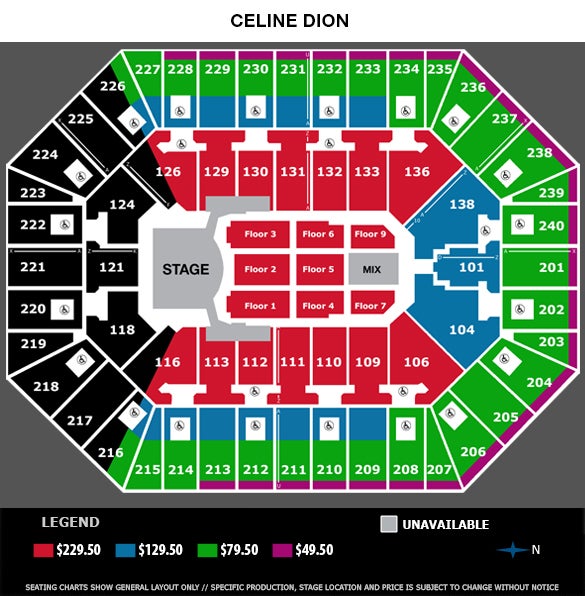 Sprint Center Seating Chart Celine Dion