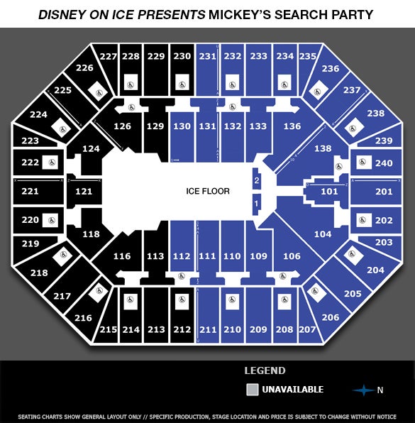 Xl Center Seating Chart Disney Ice