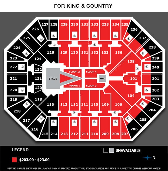 Family Arena Seating Chart For King And Country