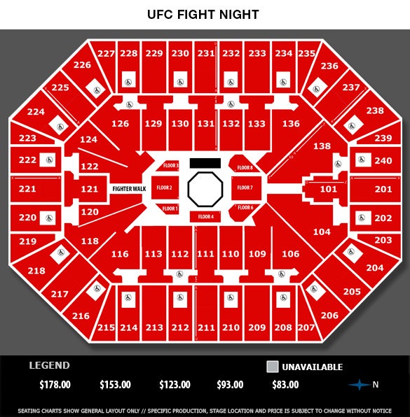 Ufc Seating Chart