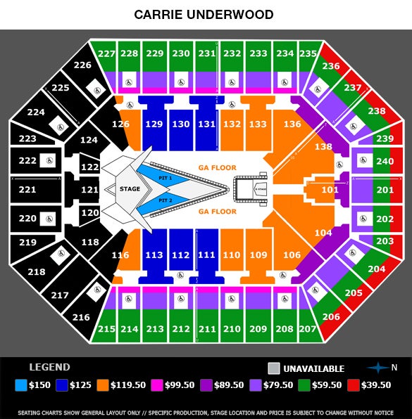 Square Garden Seating Chart Carrie Underwood