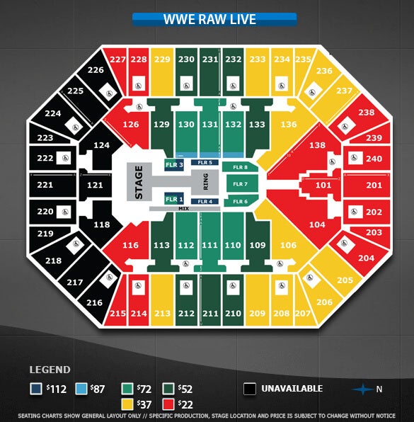 Wwe Raw Seating Chart