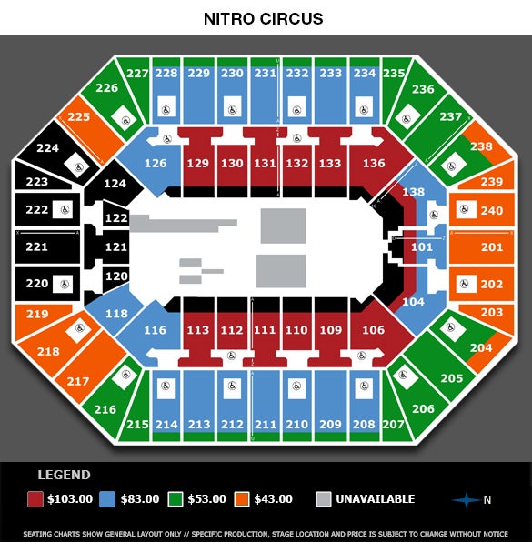 Target Center Nitro Circus Seating Chart