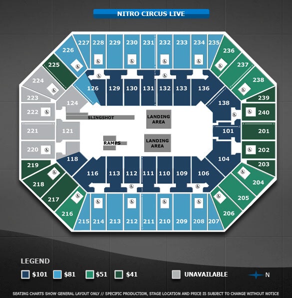 Target Center Nitro Circus Seating Chart