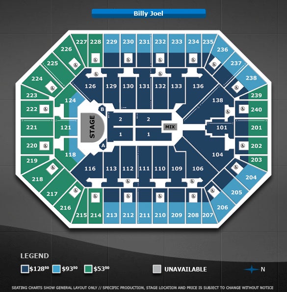 Billy Joel Seating Chart