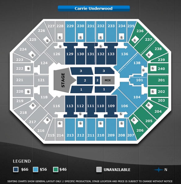 Target Center Seating Chart Carrie Underwood