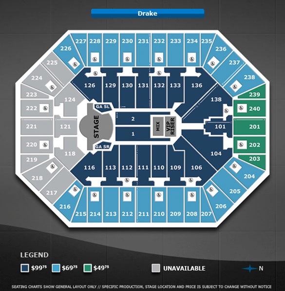 Drake Seating Chart