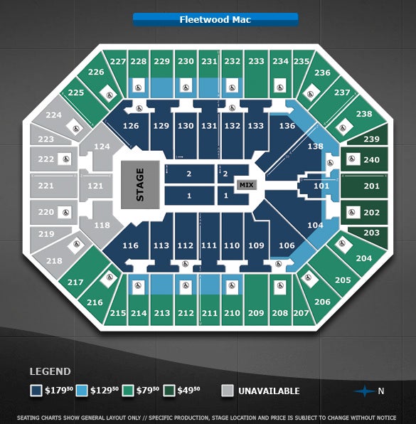 Fleetwood Mac Sprint Center Seating Chart