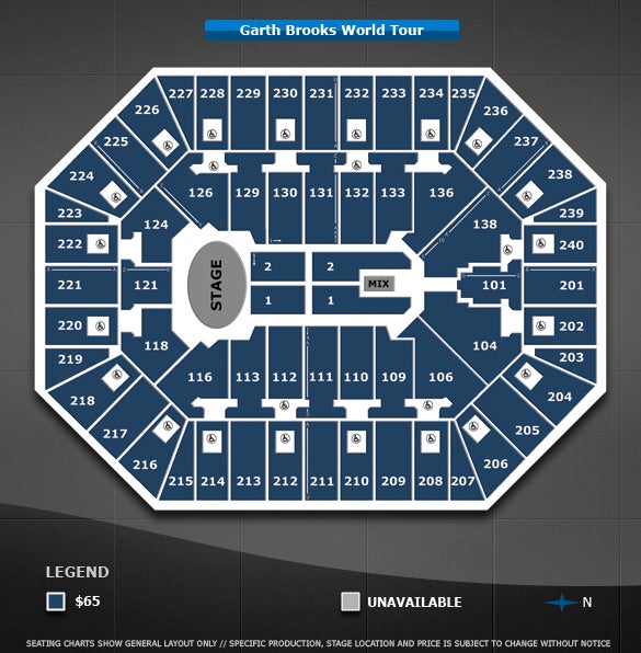 Garth Brooks Seating Chart Target Center