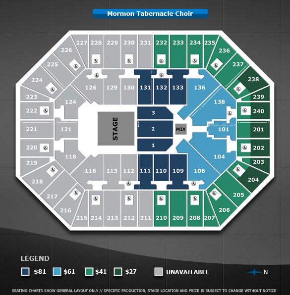 Tabernacle Seating Chart View