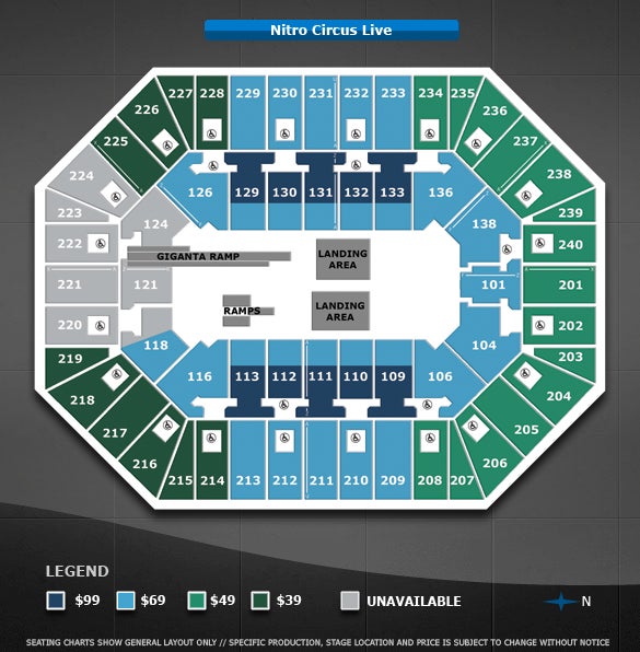 Target Center Nitro Circus Seating Chart