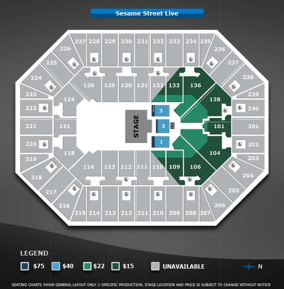 Square Garden Sesame Street Live Seating Chart